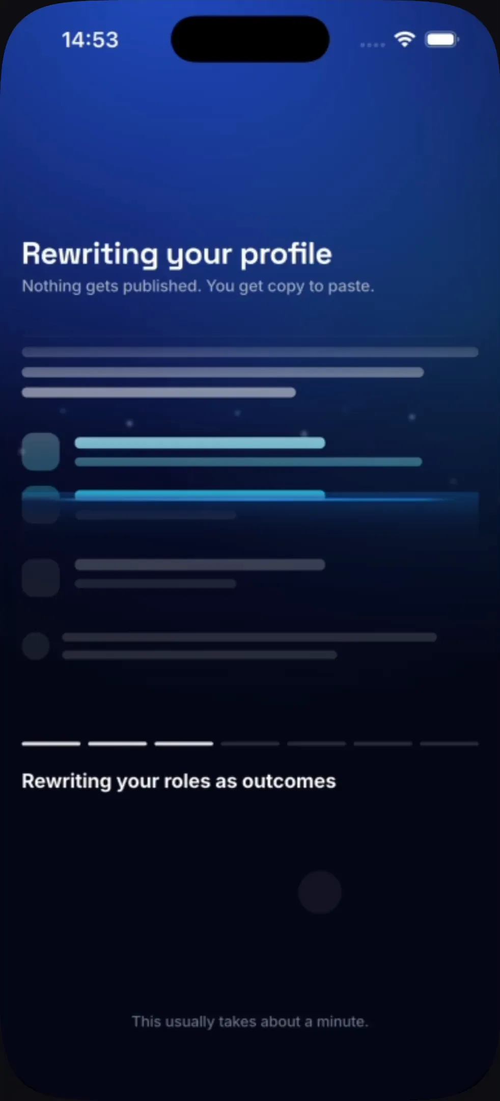 Standout — profile being rewritten