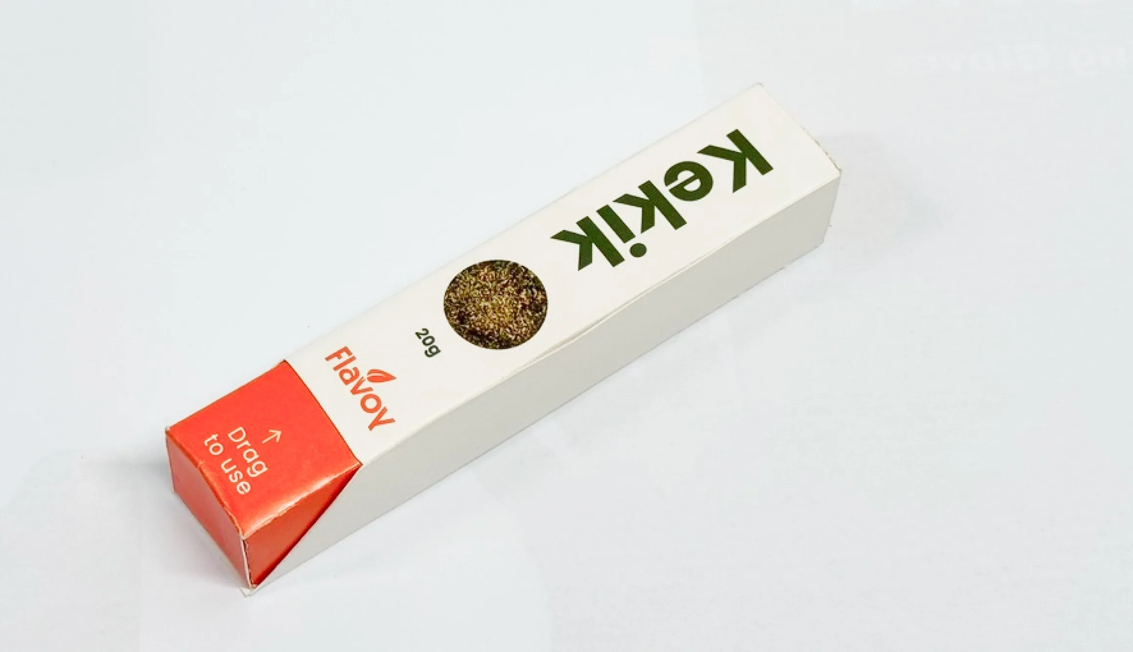 Flavoy — a Kekik carton lying on its side