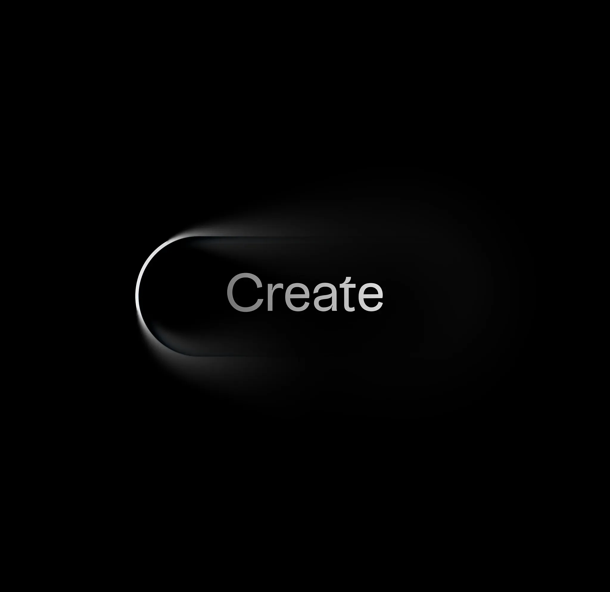 Shot — A lit pill button on black