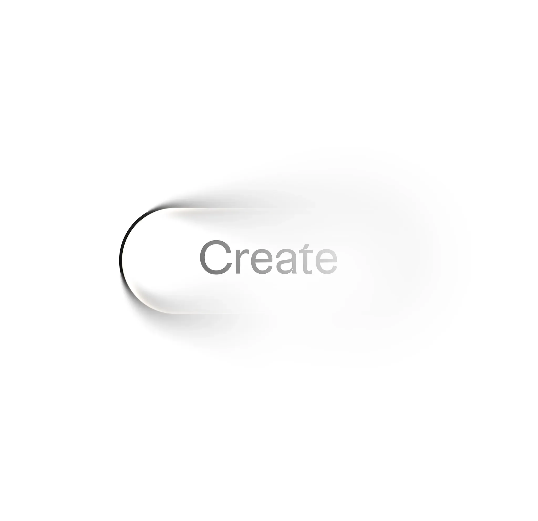 Shot — The same pill button on white, the light coming from under it