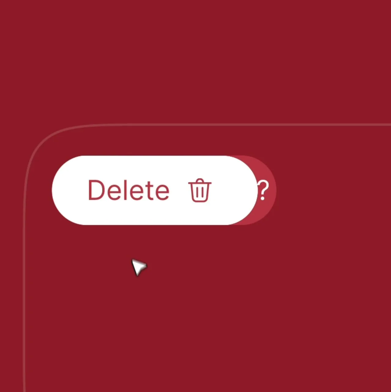 Shot — A delete control opening into its own confirmation rather than a dialog