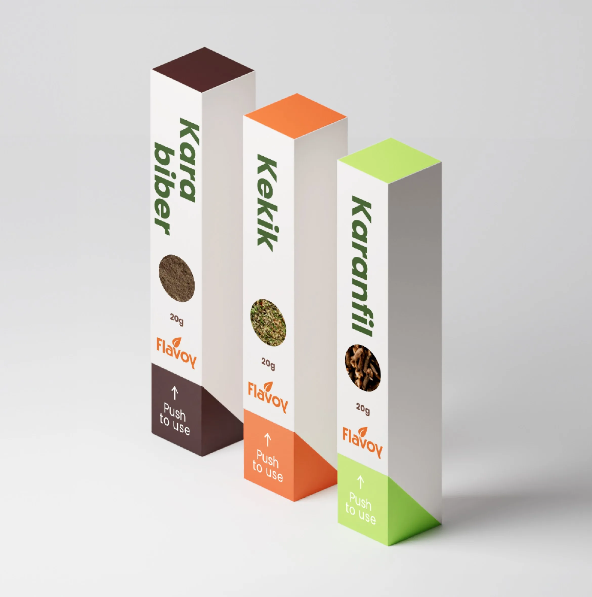 Flavoy — the three Flavoy cartons as a family