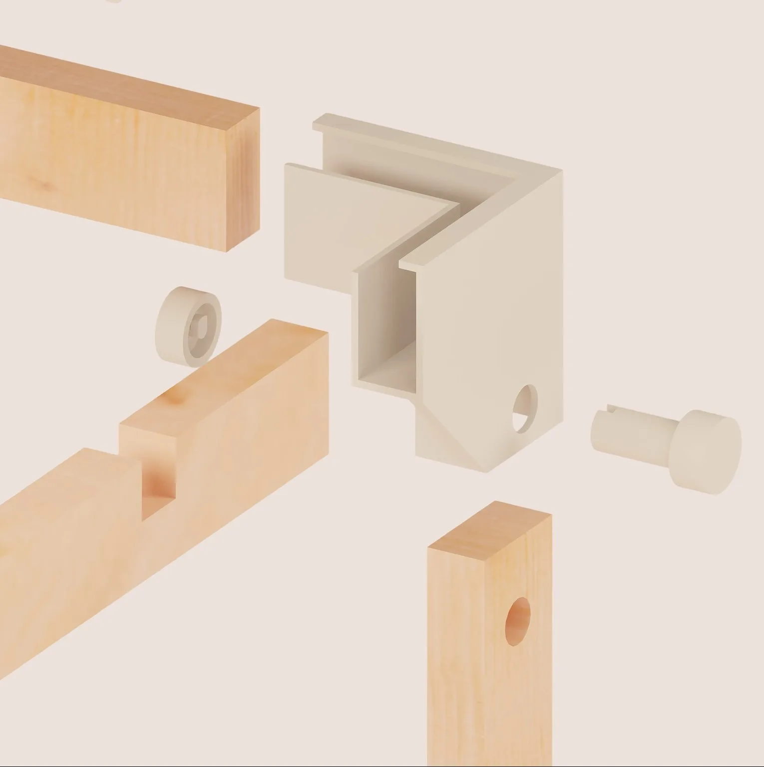 Morpho — exploded view of the corner joint