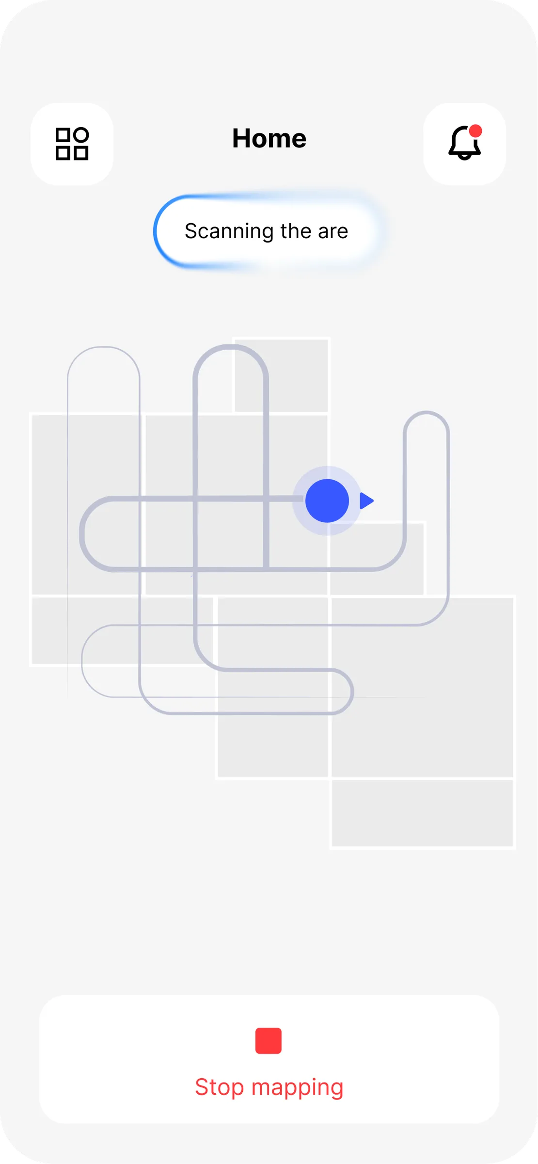 Vacuum App — the completed floor scan