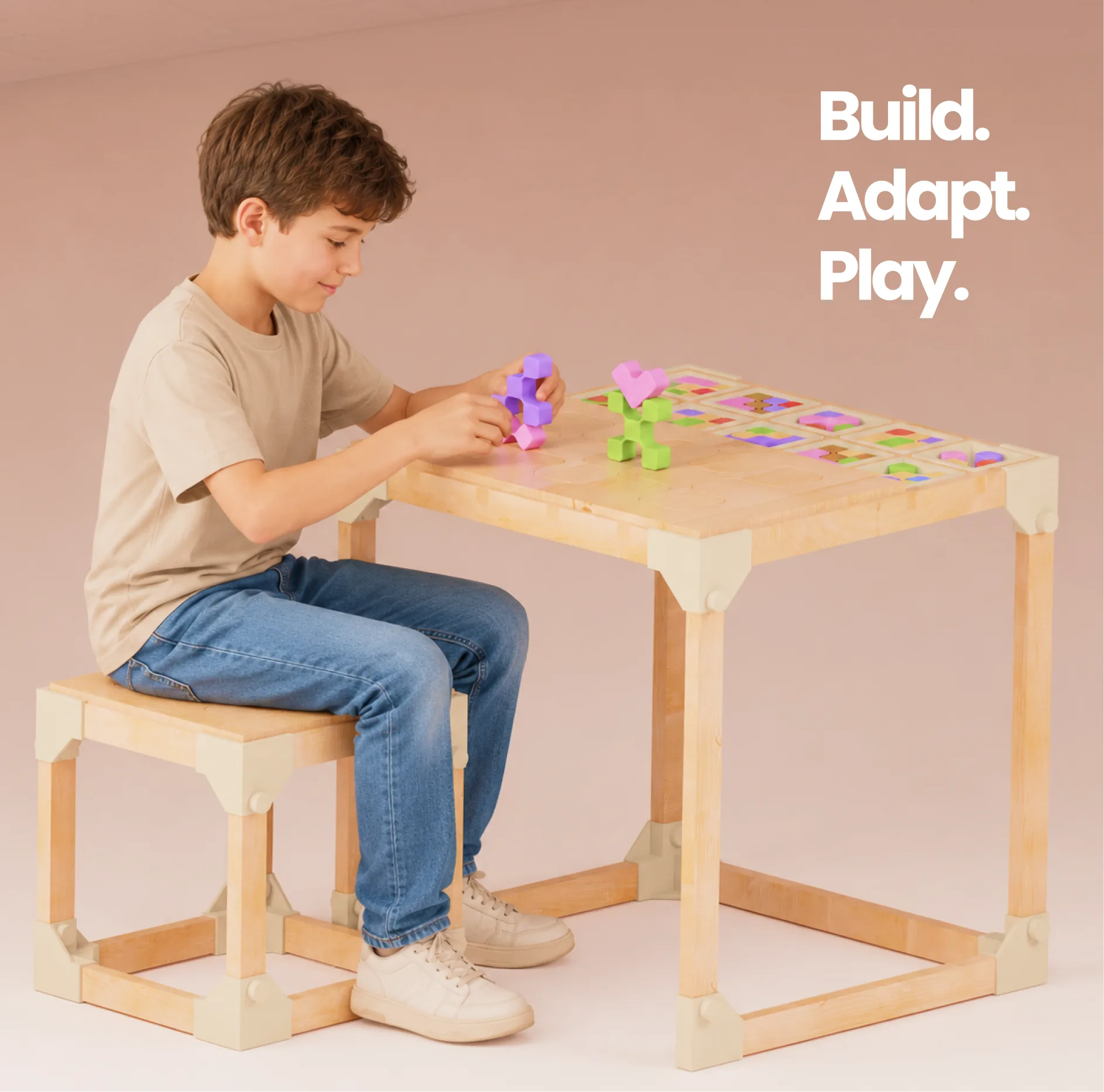 Morpho — a child building on the Morpho desk
