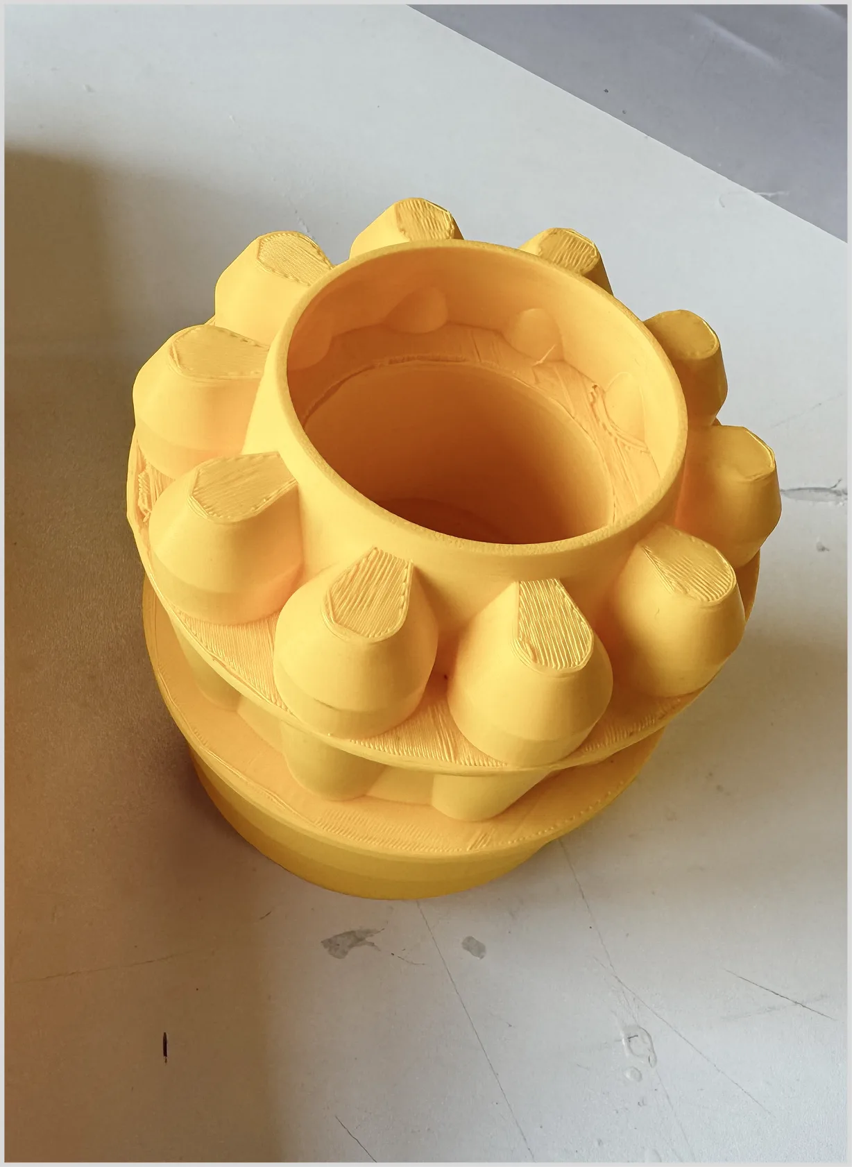 Luma — yellow printed cyclone component