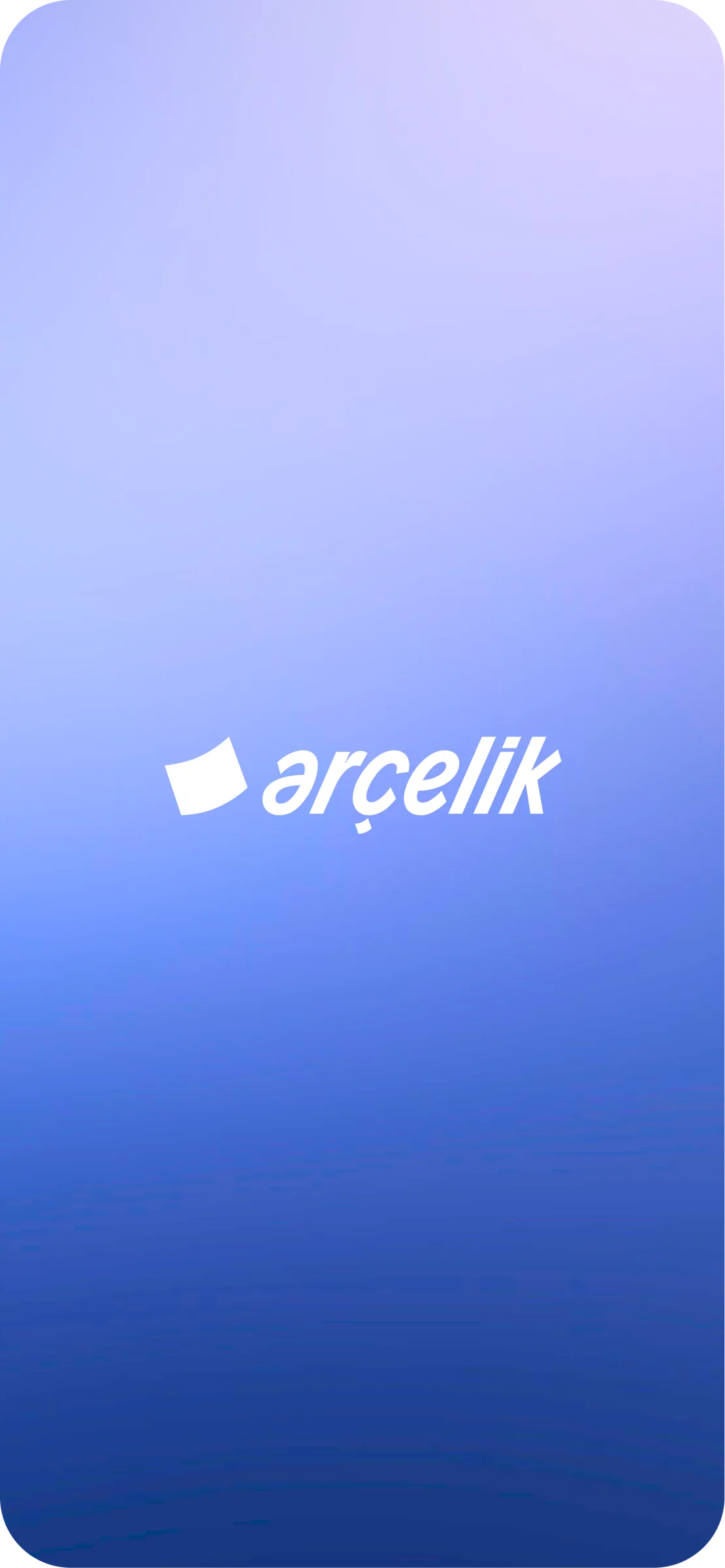 Vacuum App — Arçelik splash screen