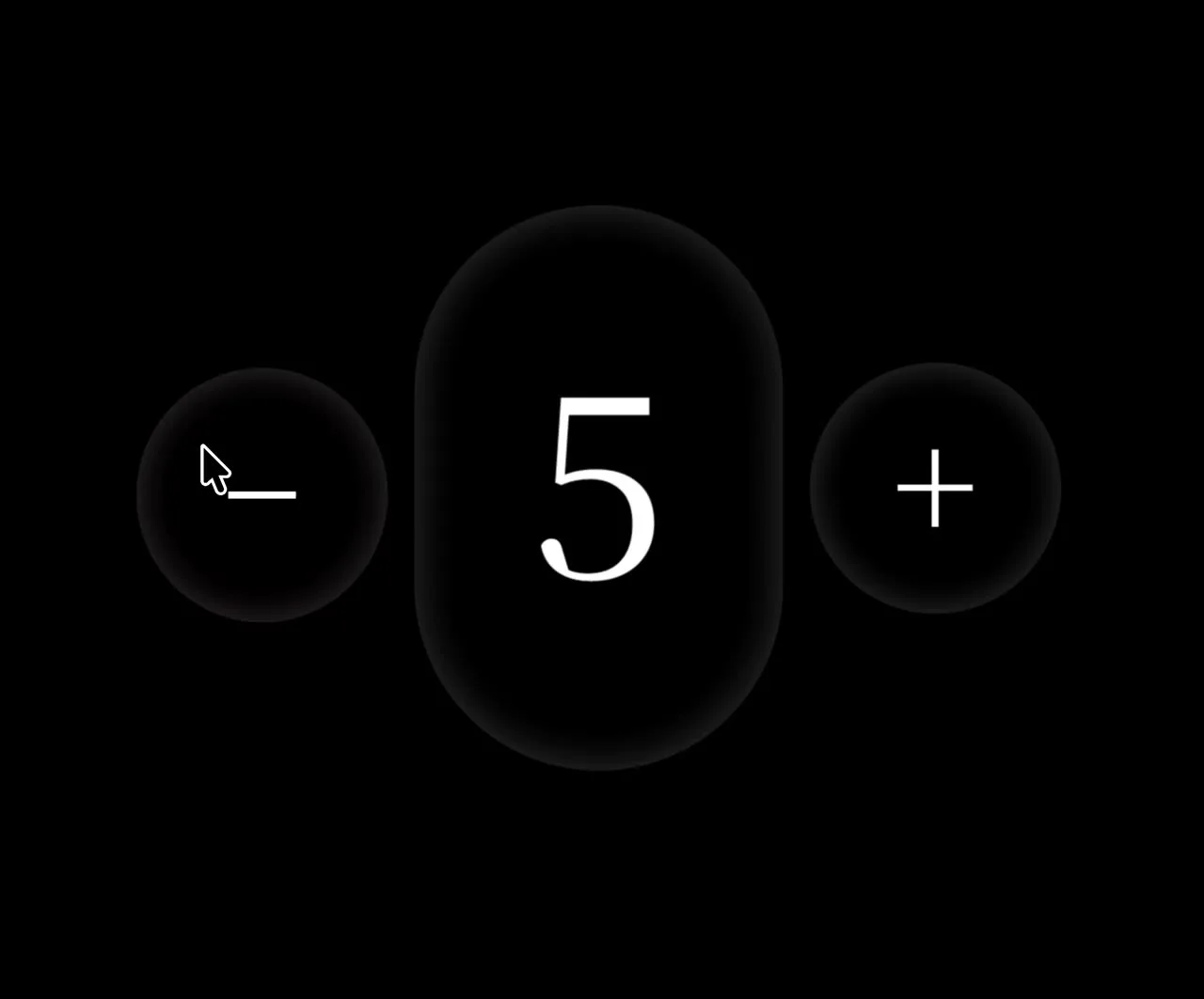 Shot — A quantity stepper counting down, weighted
