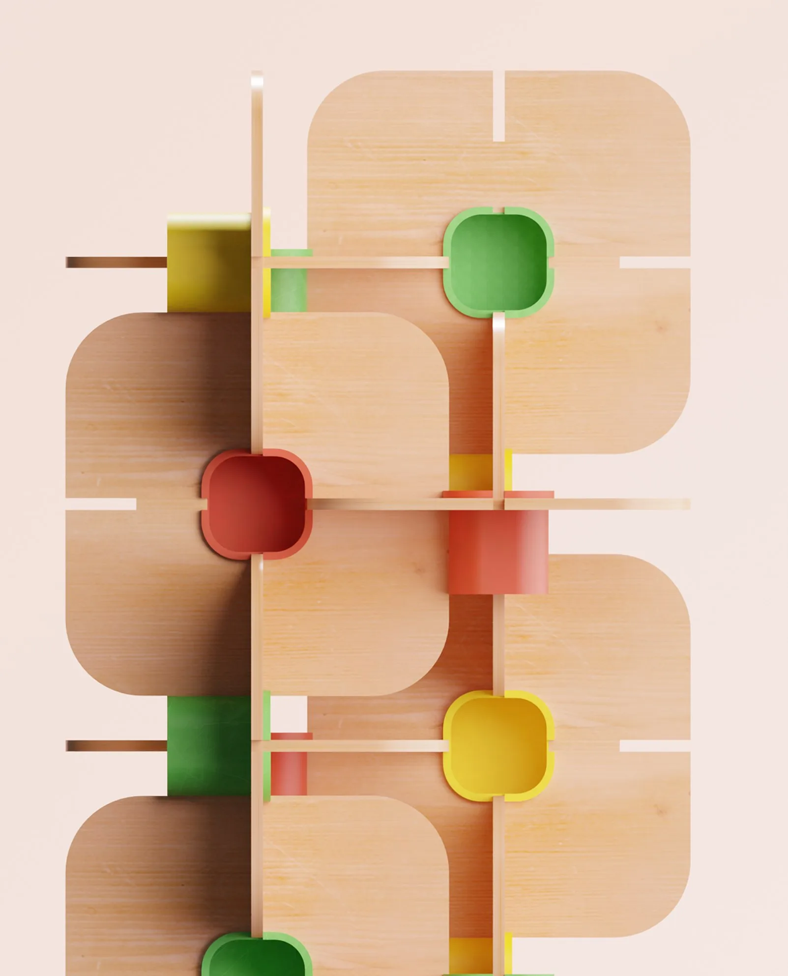 Slot-Fit — a tall Slot-Fit configuration on cream