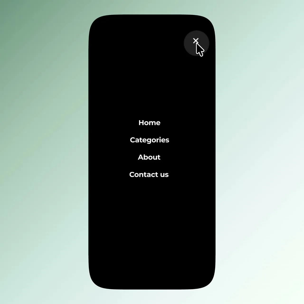 Shot — A menu switched between its light and dark print