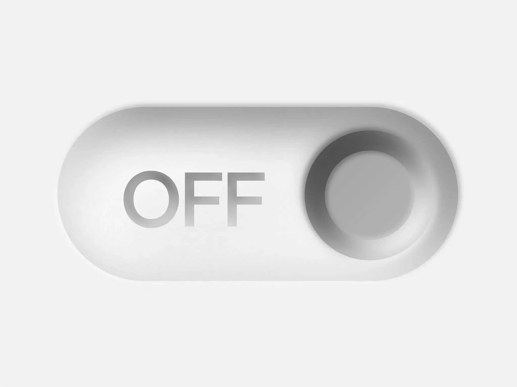 Shot — A switch rendered as a physical object, resting off