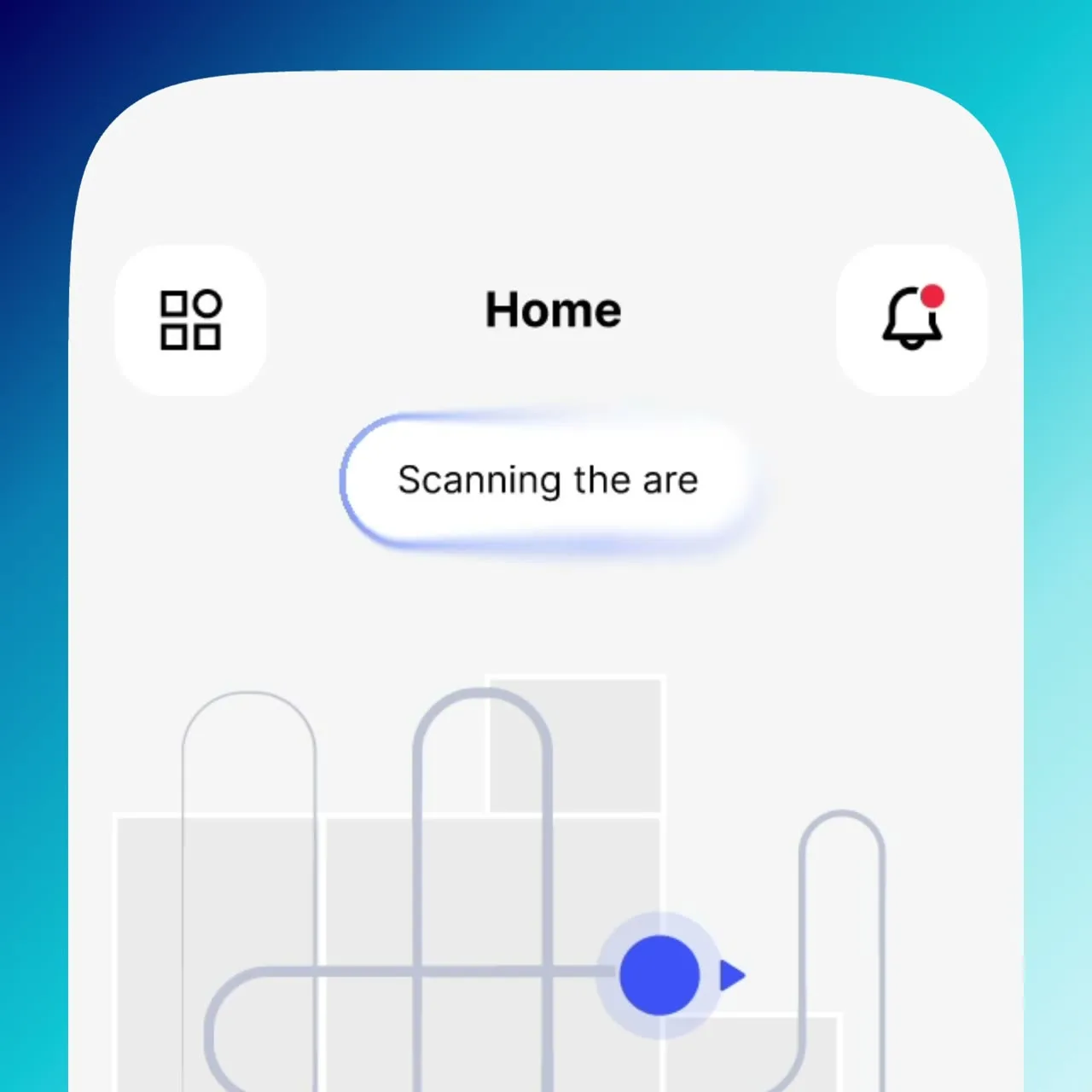 Shot — A robot vacuum tracing its route across the floor plan
